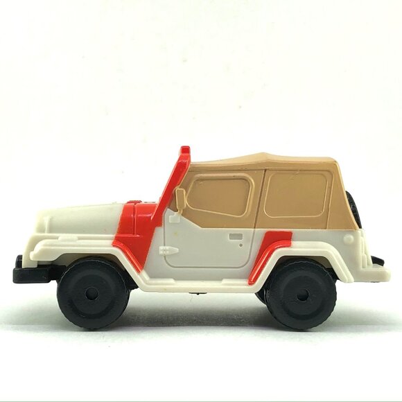 🦋 Jurassic Park Jeep Wrangler Dinosaur Tracker Burger King Toy Car 2013 Jungle - Picture 9 of 15